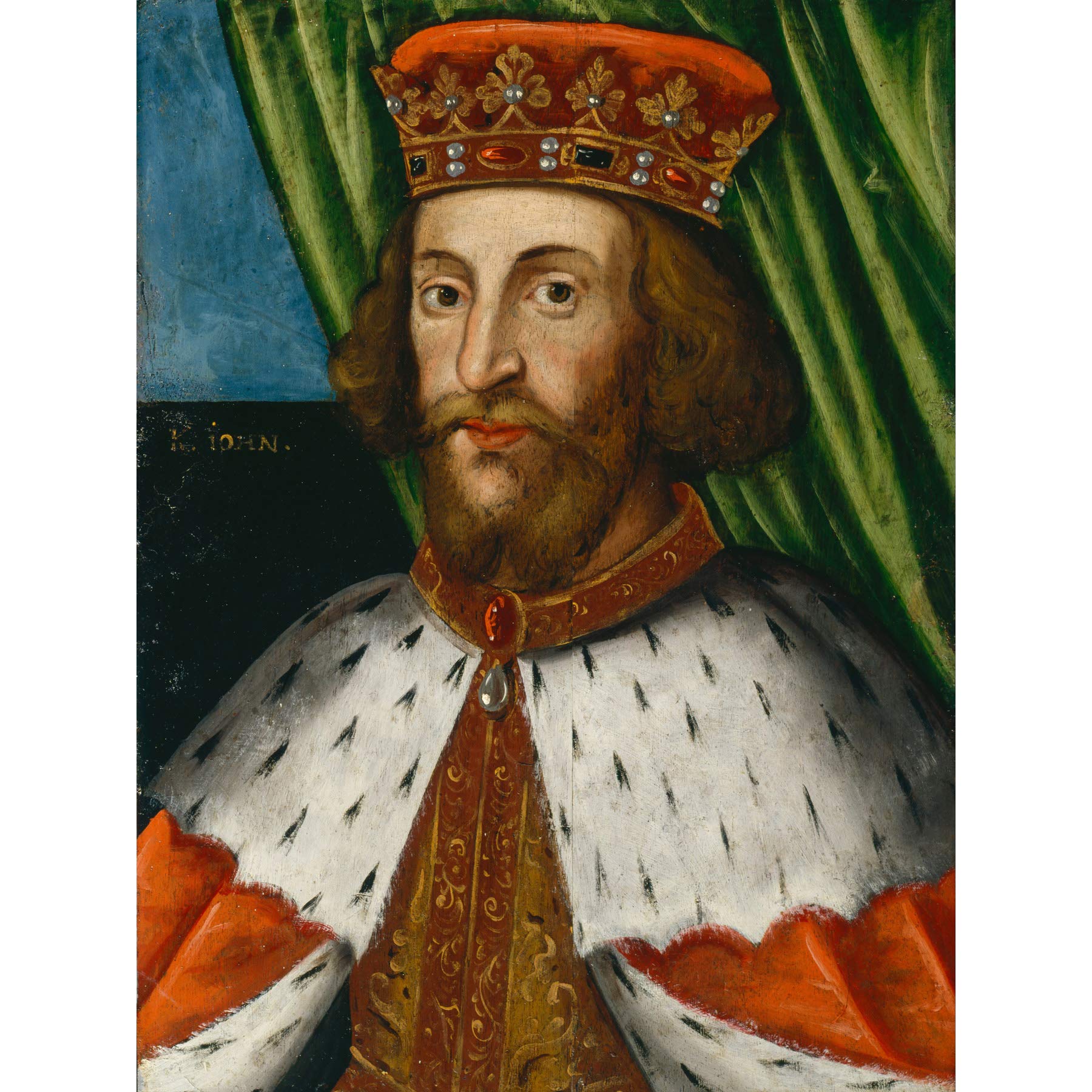 Kunstdruck auf Leinwand, Motiv "British School King John", groß