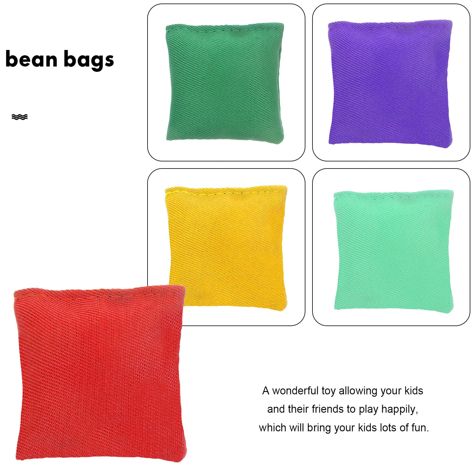Poches Pour Jeu De Poches Bean Bags PATIKIL Cornhole , Canvas Sandbags For Carnival Outdoor Lawn Game Set 4 Pack