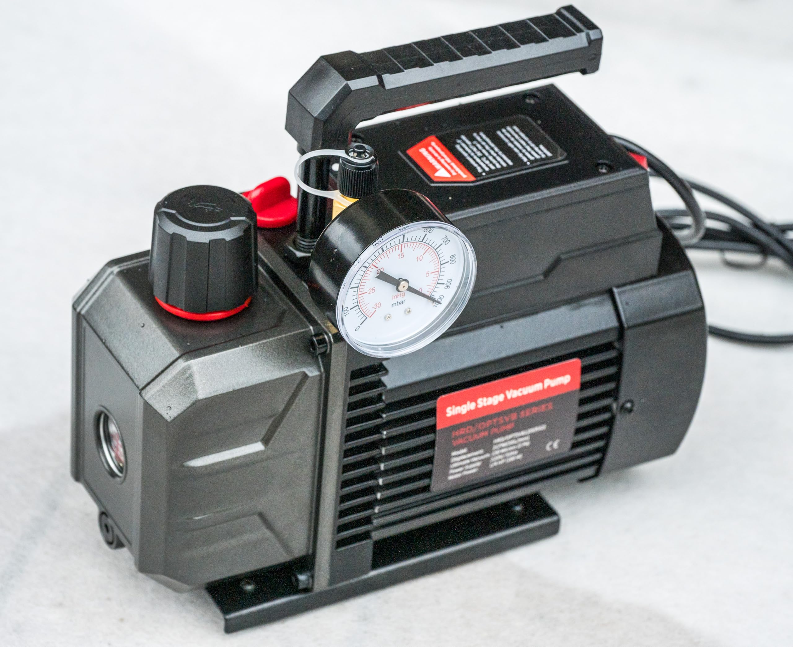 Pompa per vuoto 2 CFM 1/4 HP 56 L/min Pompa per vuoto con manometro HVAC AC R32