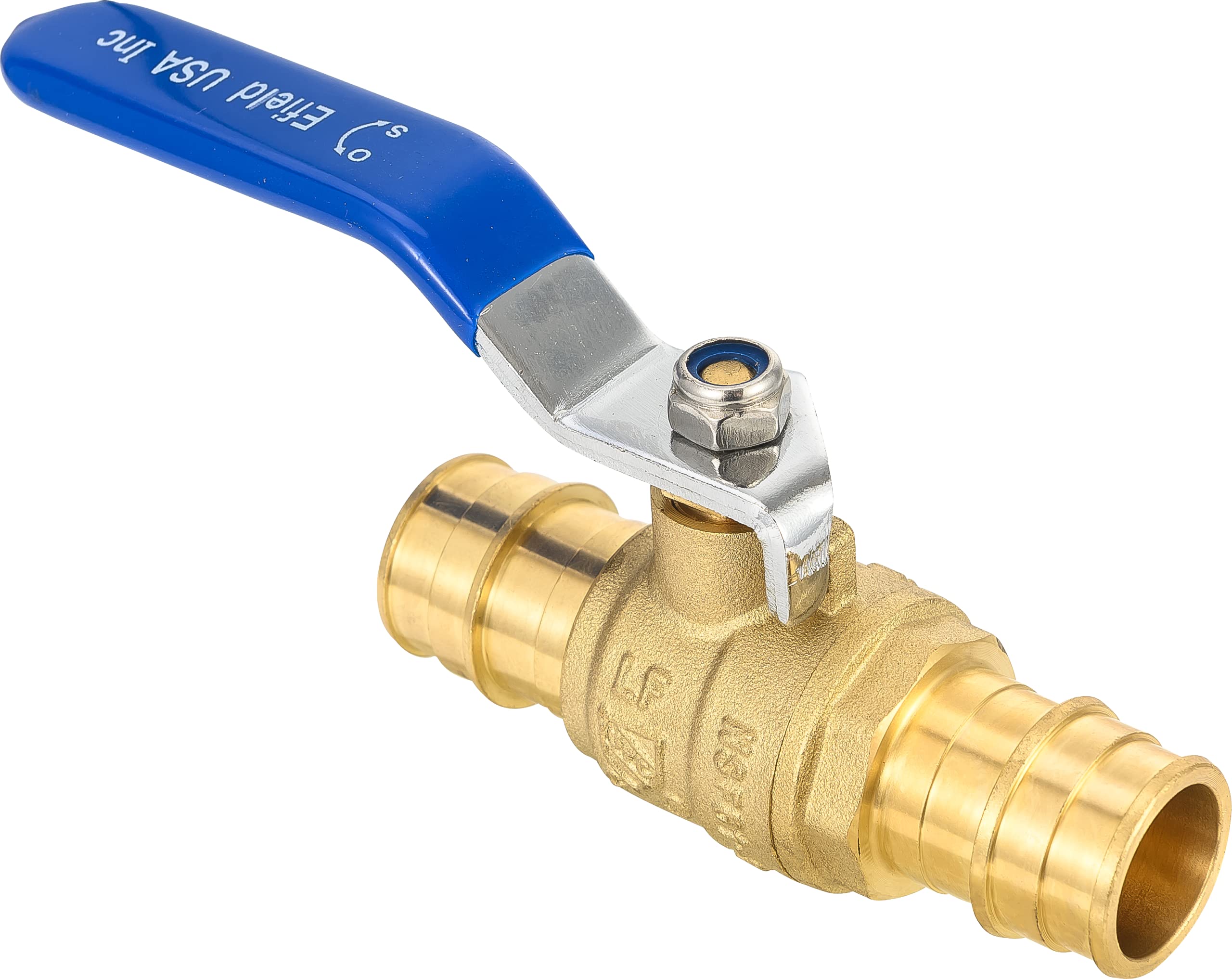 Paquete de 4 válvulas de bola de latón Pex-A de expansión en frío de 1 pulgada x 1 pulgada para agua fría y caliente, agua potable, ASTM F1960, certificado UPC