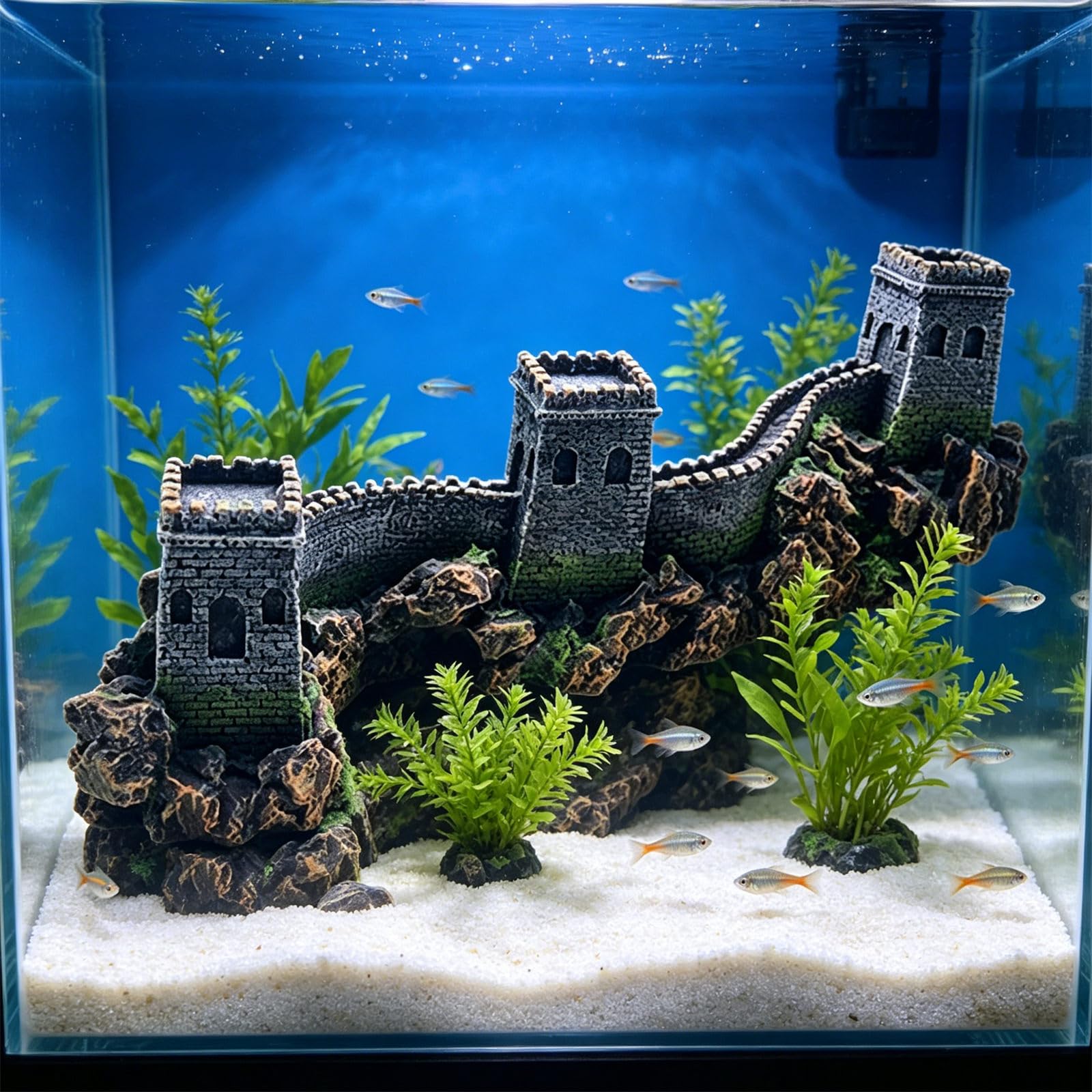 Durevolezza Riparo Pesci Artificiale Grotta Paesaggio Realistico Acquari Accessorio per Acquari Decorazione per Acquari Alberi Tartarughe