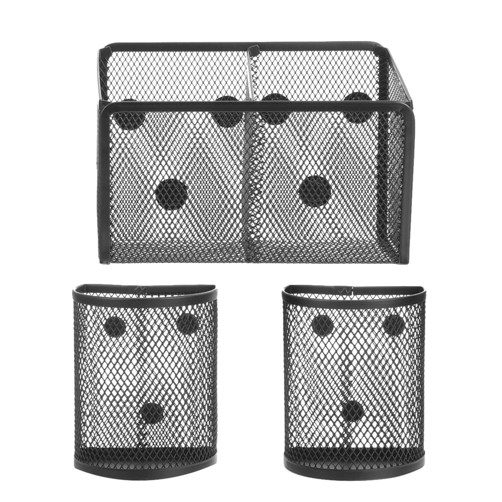 ifundom 3piezas Portaplumas y Caja Organizadores Magnéticos Para Rotuladores De Pizarra white Caja Magnética Para Guardar Material De Oficina Soporte Magnético Para Borradores Para Oficin