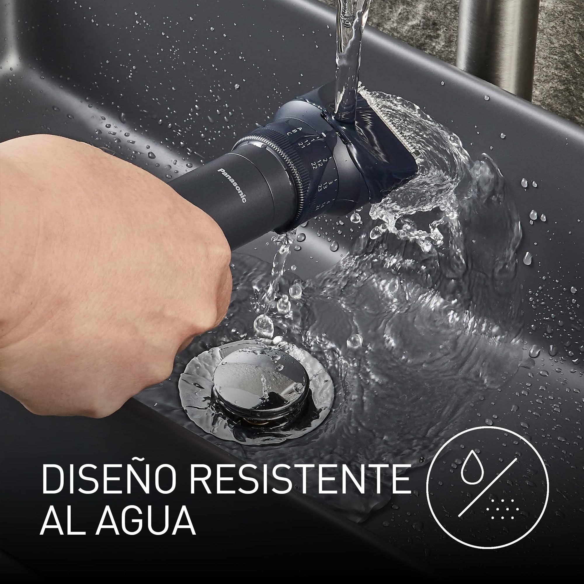 Panasonic MULTISHAPE ER-CKL2, ER-CDT1 & ER-CFB1 Paquete, Unidad principal, Accesorios Cabezales de Afeitado y Recorte, Cortabarbas y cortapelos, Cepillo Facial con batería de ion-litio, Negro
