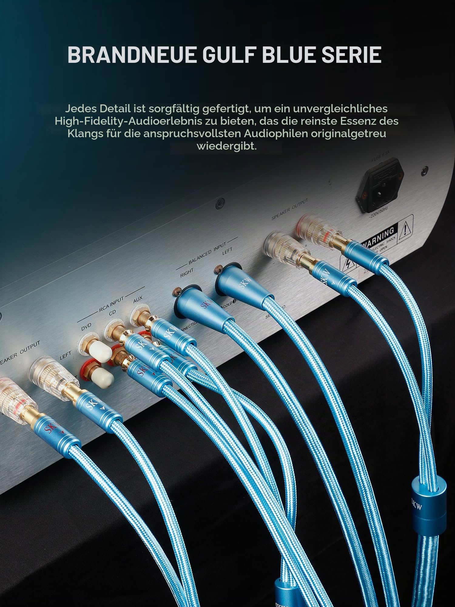 SKW XLR-Mikrofonkabel – 3-polig XLR-Stecker auf Buchse für Studio & PA-Anlagen (1 m)