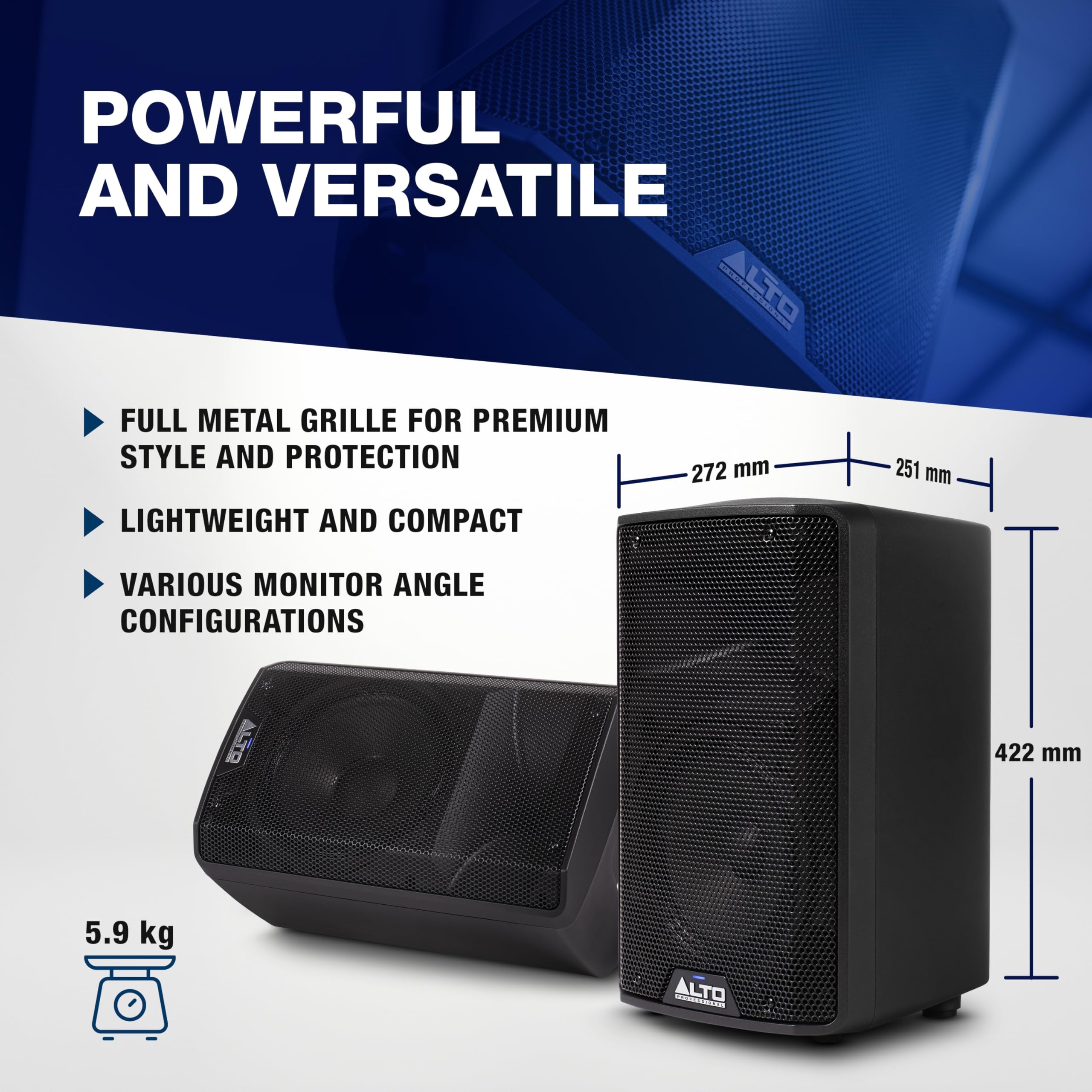 ALTO TX408 350W 8" Aktywny Głośnik PA | TWS Bluetooth, 2‑Kanałowy Mikser, Tryb Monitora, Dla Zespołów, DJ, Prób i Obiektów