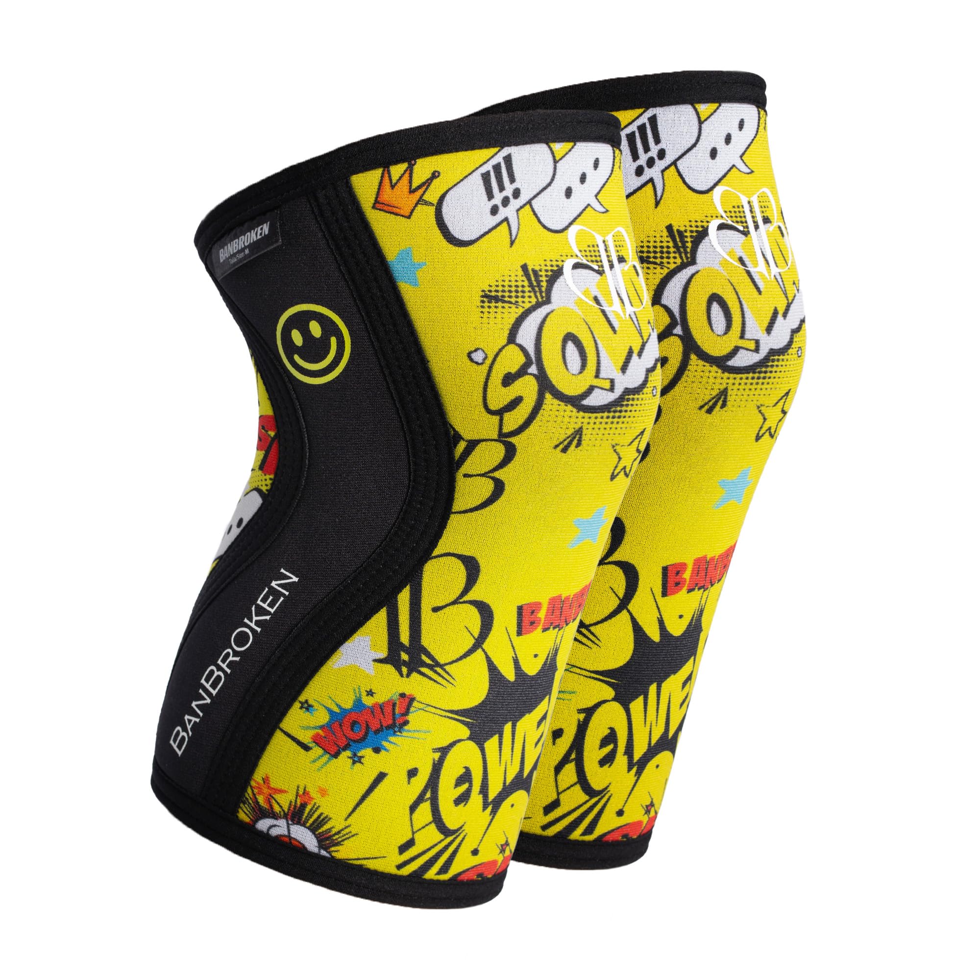 Ginocchiere BANBROKEN (2 unità) - 5 mm Knee Sleeves - Palestra, Sport funzionale, CrossTrain, Sollevamento pesi, Corsa e altri sport. 1 PAR - Unisex.
