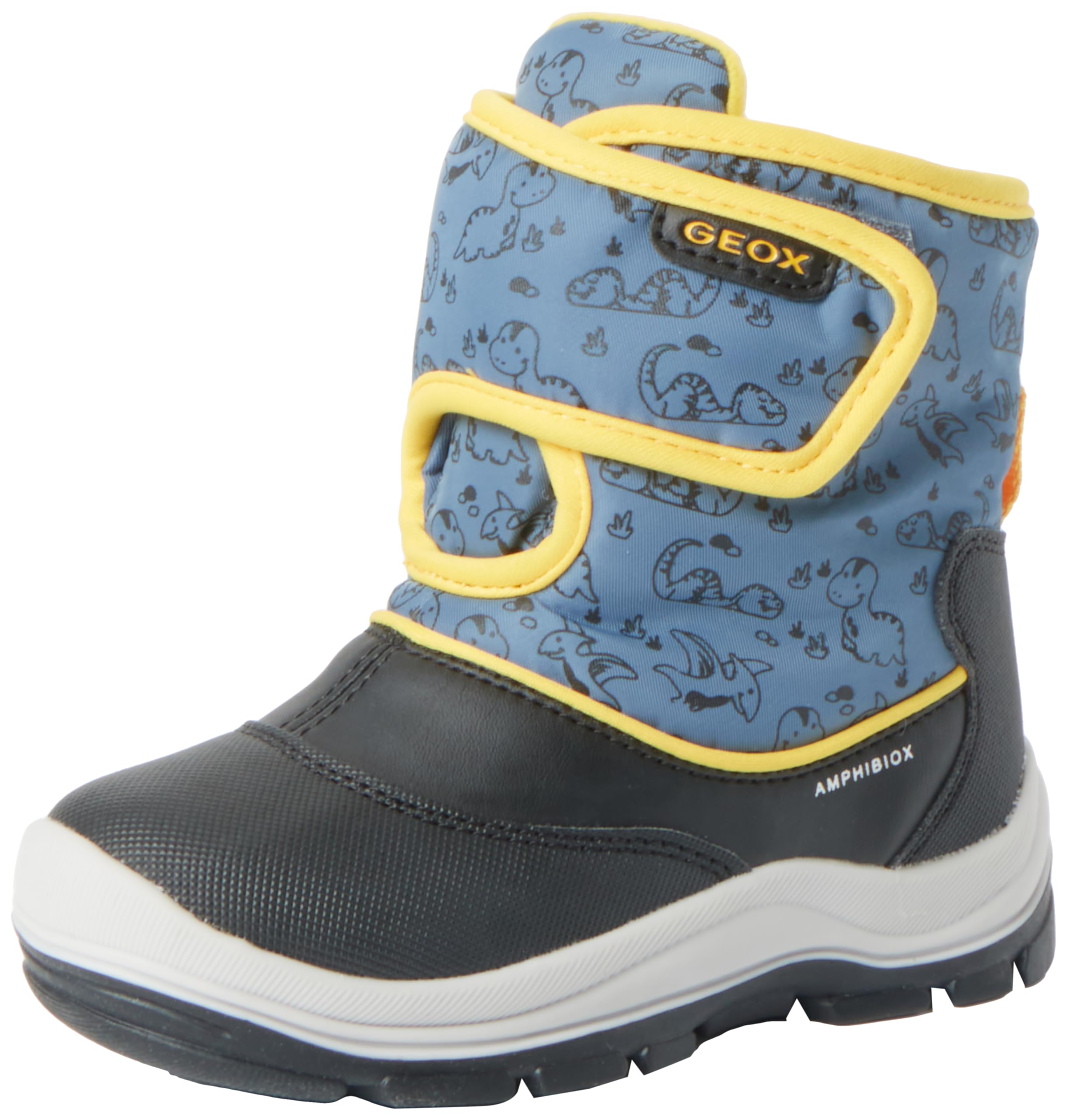 Geox Boys' B Flanfil Boy B Abx Ankle Boot, Dk Avio Yellow, 7.5 UK