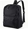 Black Backpack Unisex, Waterproof School Bag for Teenager, Lightweight College Bag for Women & Men, Large Capacity Black Rucksack School for Travelling Commuting