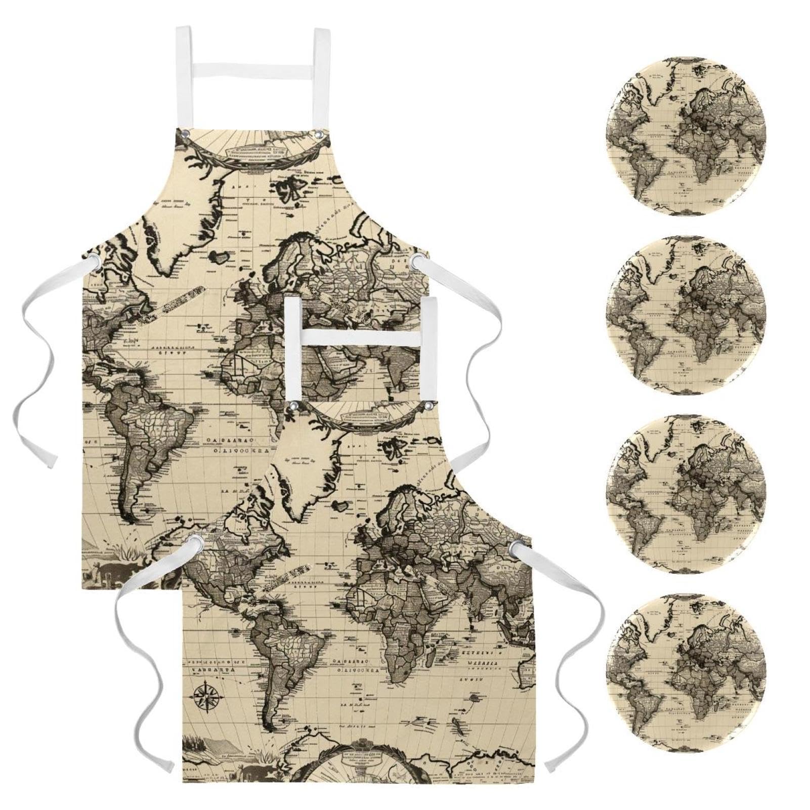 Tablier de cuisine vintage lot de 2 : une idée cadeau originale pour passionnés de cuisine