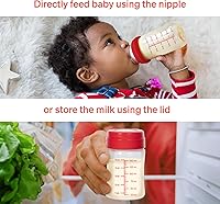 Vista 5 de Love Noobs Extractor de leche manual con 3 bolsas de almacenamiento de leche materna adicionales, bomba de mano, bomba de lactancia manual