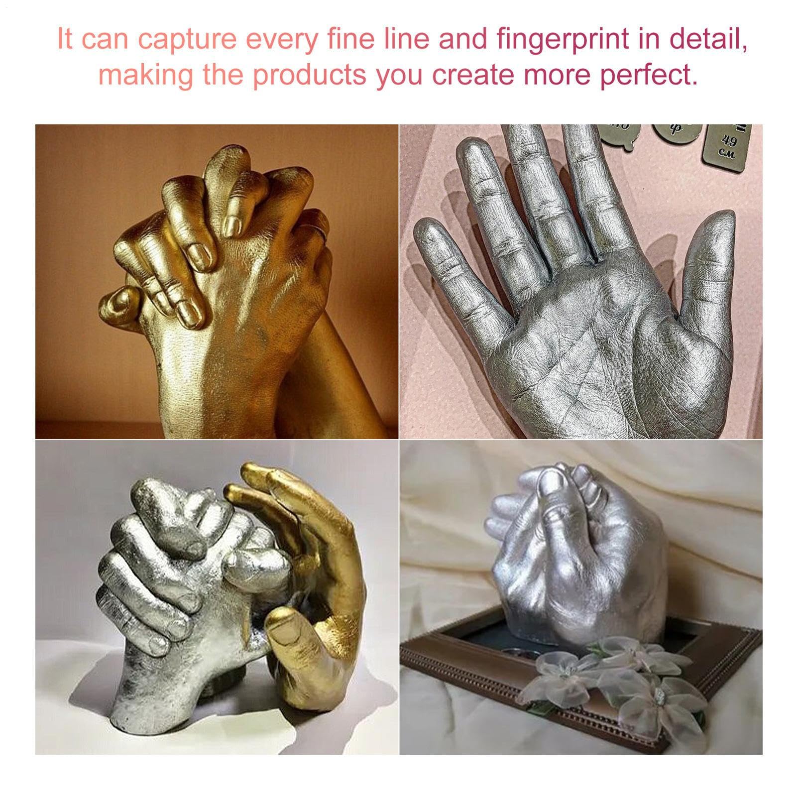 Kit per calco di mani ricordo, set di stampaggio in gesso, scultura a mano | per famiglia, di impronta a mano in memoria, kit fai da te per coppie, , genitori, San, compleanno