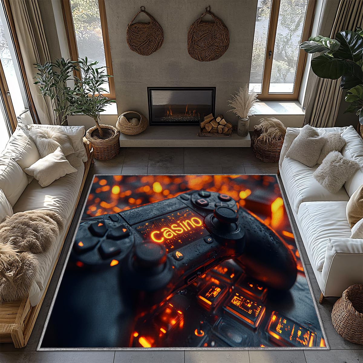 Tapis de manette de jeu 50x70cm lavable en machine pour chambre