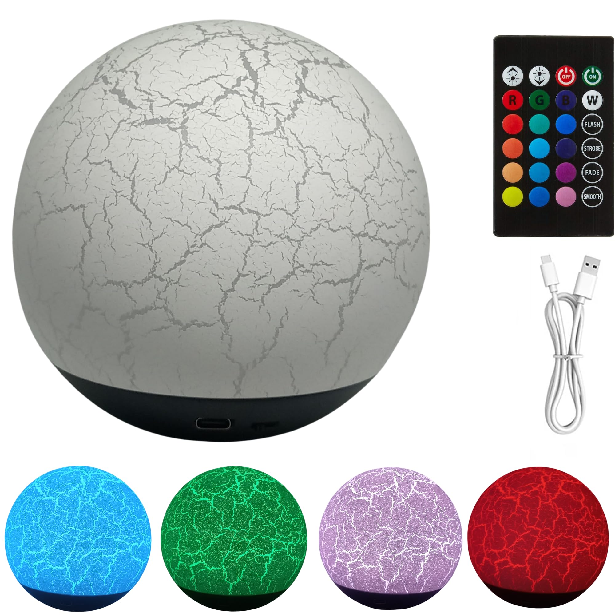 Moon Night Lamp Light Moon Light Room/HomeDecor with Stand & Remote and USB Rechargeable Moon Ball Light Best Gifts for Baby Kids Lover Birthday