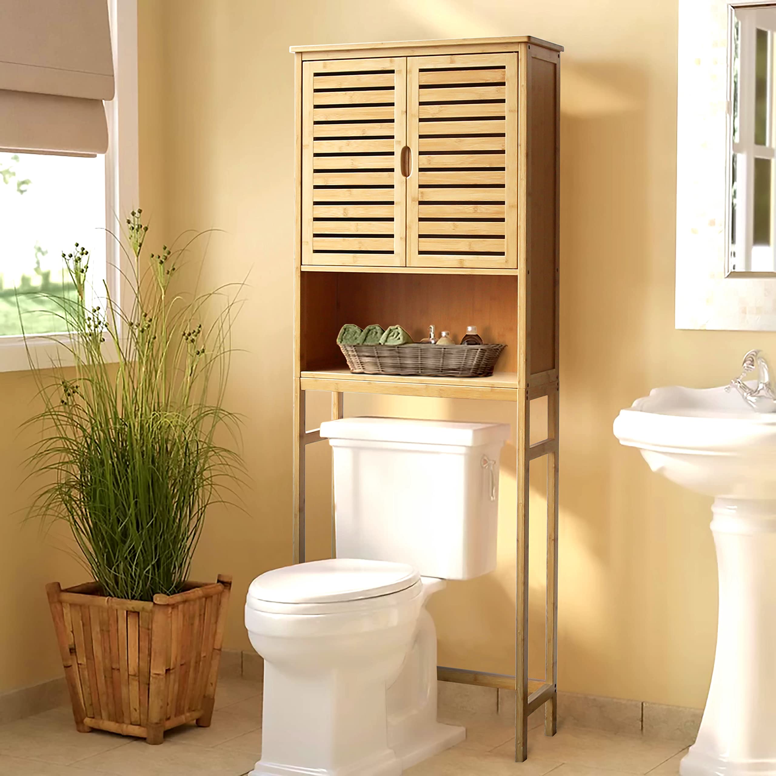Buy VEIKOUS Bamboo Over The Toilet Storage Bathroom Space