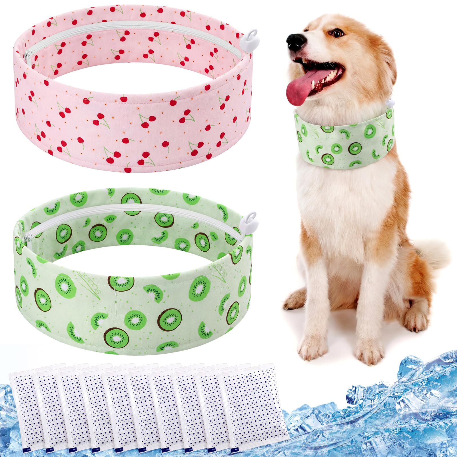 Bulyoou 2-Pack Cooling Bandana with 10 Ice Packs