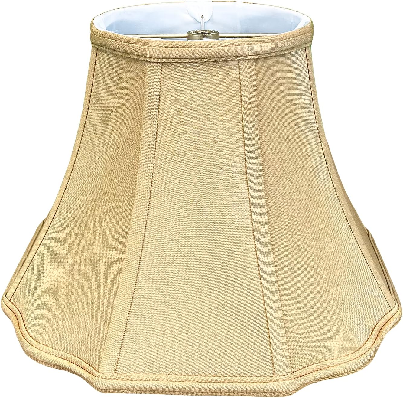 Royal Designs, Inc. Flare Bottom Outside Corner Scallop Lamp Shade, BS-701-16AGL, Antique Gold, 9 x 16 x 12 Antique Gold 9 x 16 x 12