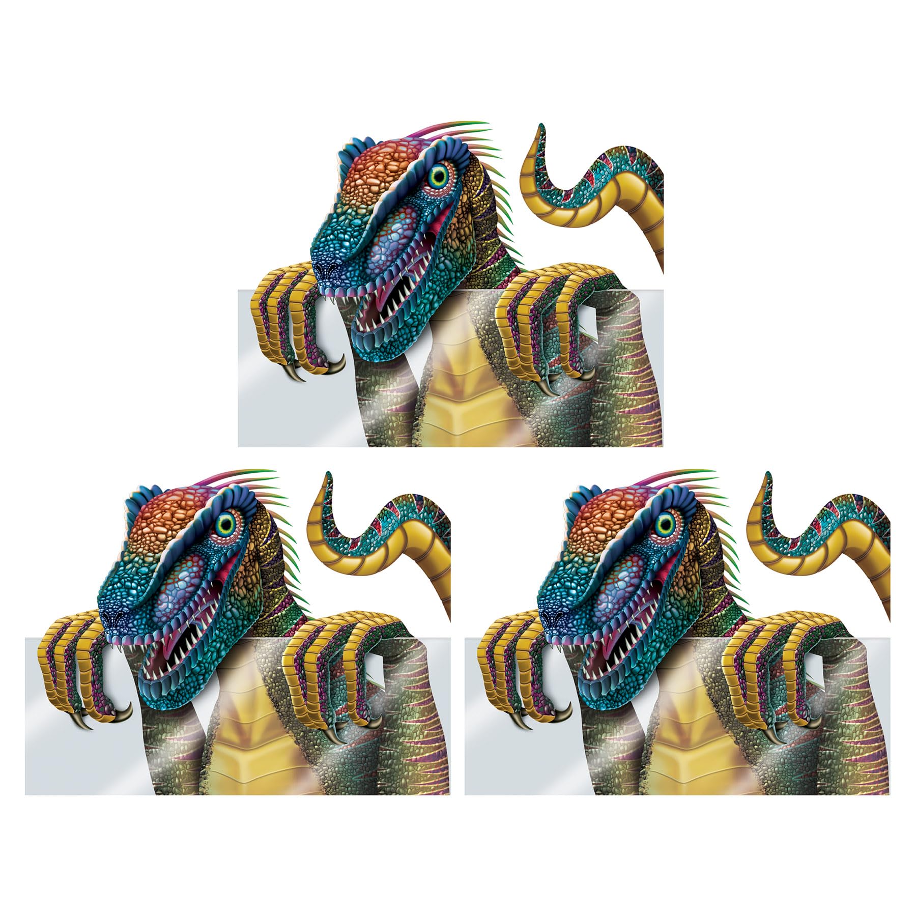 Autocollants voiture dinosaure grand format Beistle résistants et faciles à poser