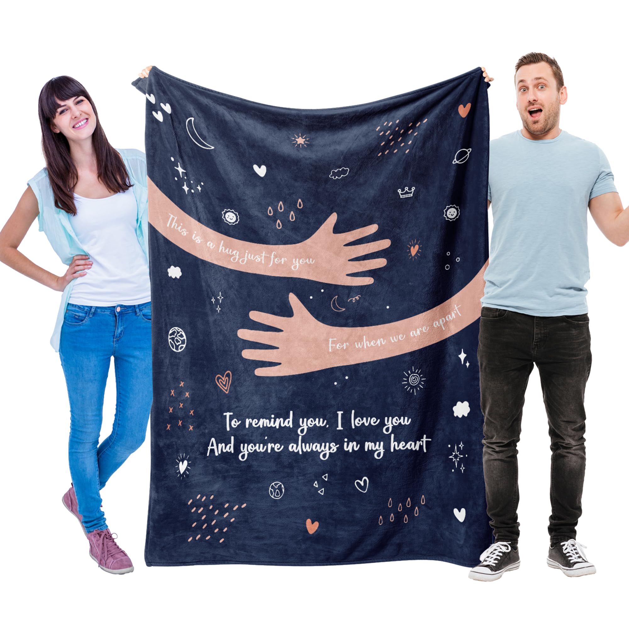 Personalised I Love You Gifts for Him Her, Mothers Day Blanket Gifts for Mum, Gifts for Boyfriend Girlfriend Husband Wife, Birthday, Anniversary, Thinking of You Gifts for Women Men