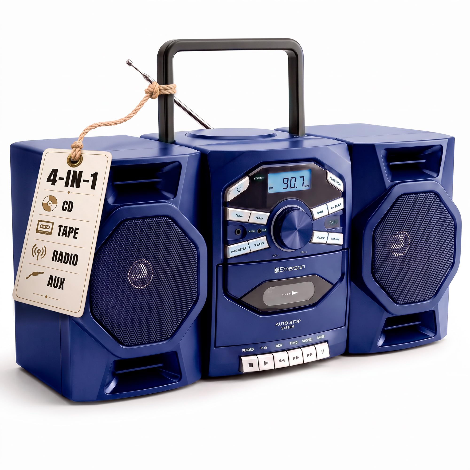Emerson EPB-4000 Portable CD Cassette Boombox