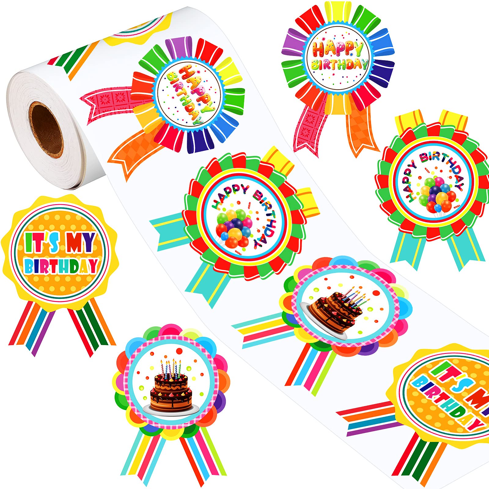 Buy 240 Pieces Birthday Stickers Balloon Birthday Badge Happy Birthday