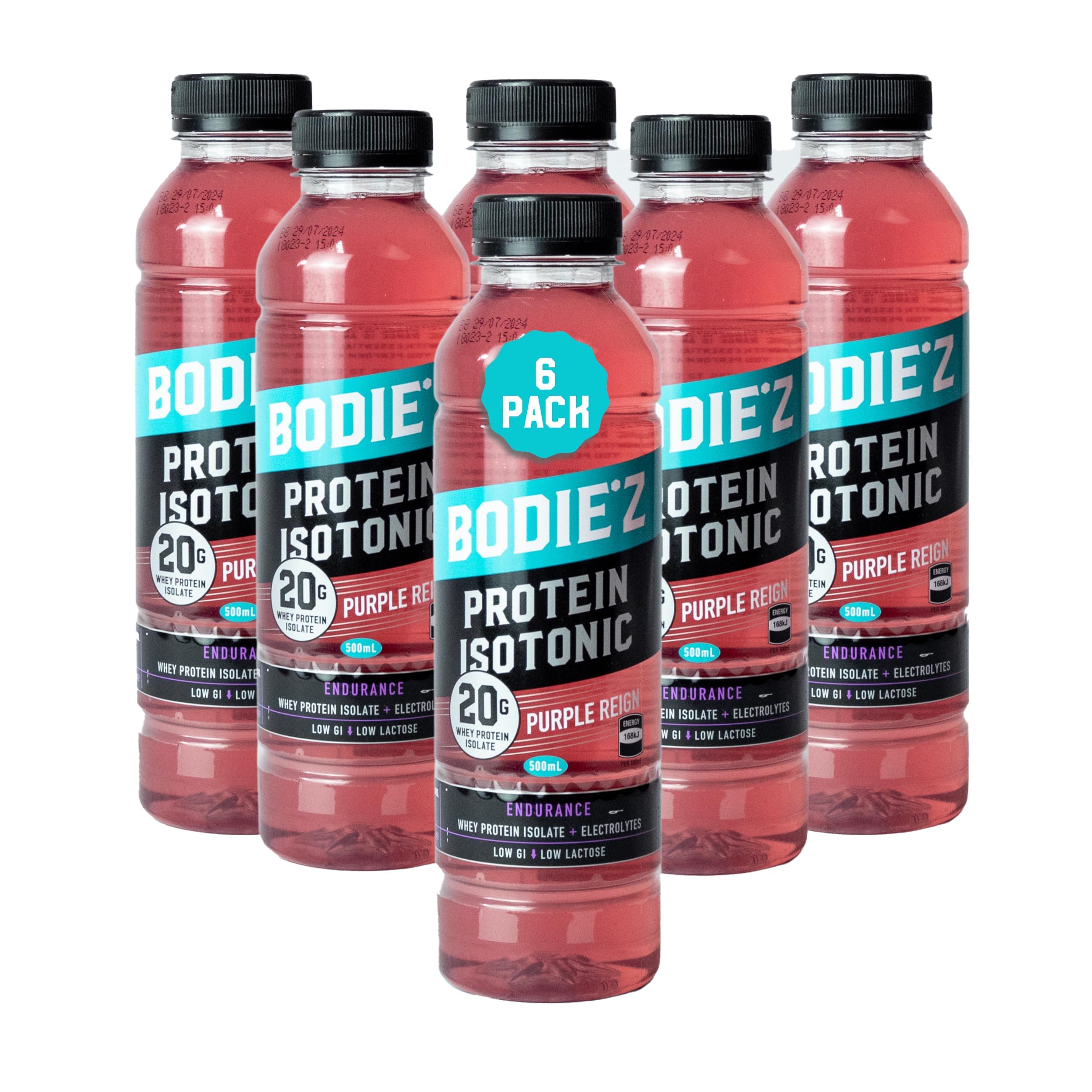 Endurance Isotonic Protein Water, Purple Reign | 20g Whey Protein Isolate | Electrolyte Drink, 500ml, Pack of 4