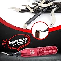 Vista 5 de AFA Tooling - Herramienta de desbarbado con 11 cuchillas HSS M2 - Mango de aluminio micropulido y anodizado con agarre moleteado de diamante - Ideal