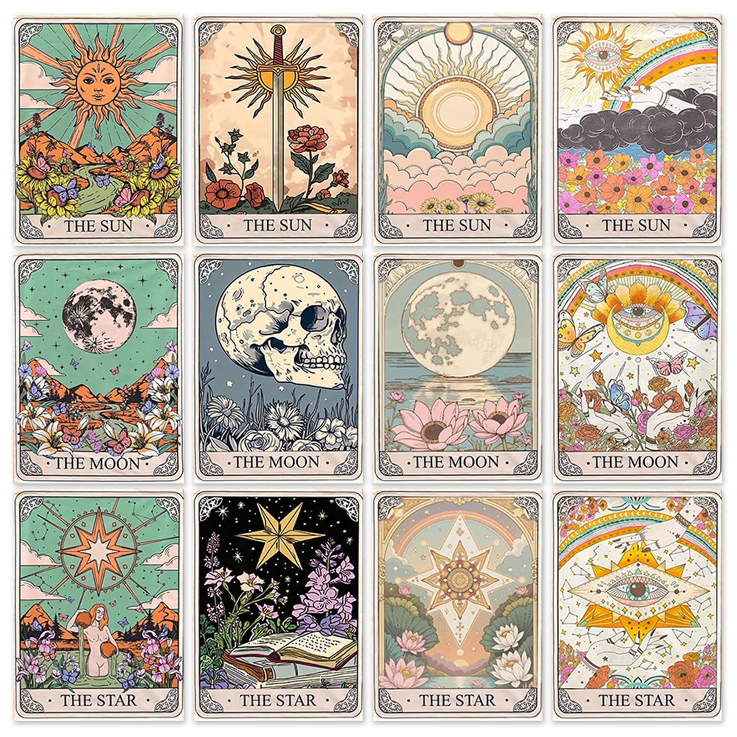 WUDWL Diamond Art Kits for Adults Beginner, Sun and MoonDIY Modern Diamond Painting Kits 5D Diamond Dots Gem Art Crafts with Tools,Round Full Drill Funny Crafts for Home Wall Decor&Gift-9.8X13.8 inch