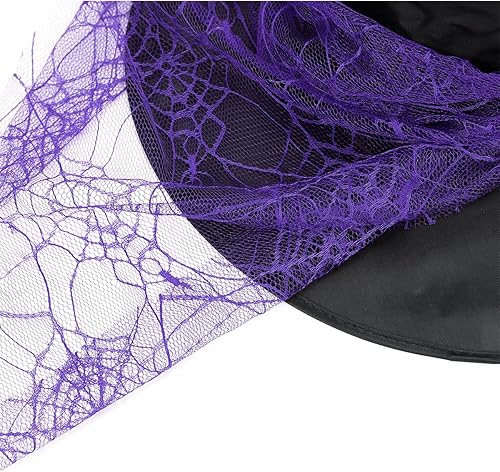 Miniatura 5 de Century Star Sombrero de bruja para niños, sombrero de encaje de Halloween para niños, jóvenes, adolescentes, decoraciones de Halloween, disfraces,