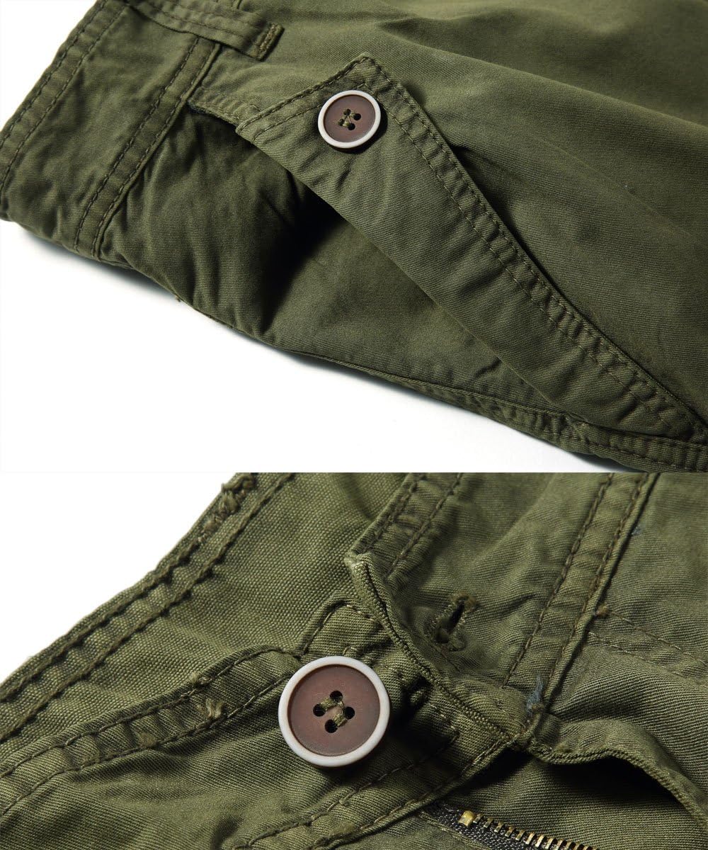 FOURSTEEDS Women's Casual Fitted Multi-Pockets Camouflage Twill Bermuda Cargo Shorts - Image 3