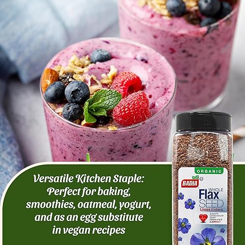 Miniatura 8 de Badia Semilla de lino orgánico, 22 onzas (paquete de 4)