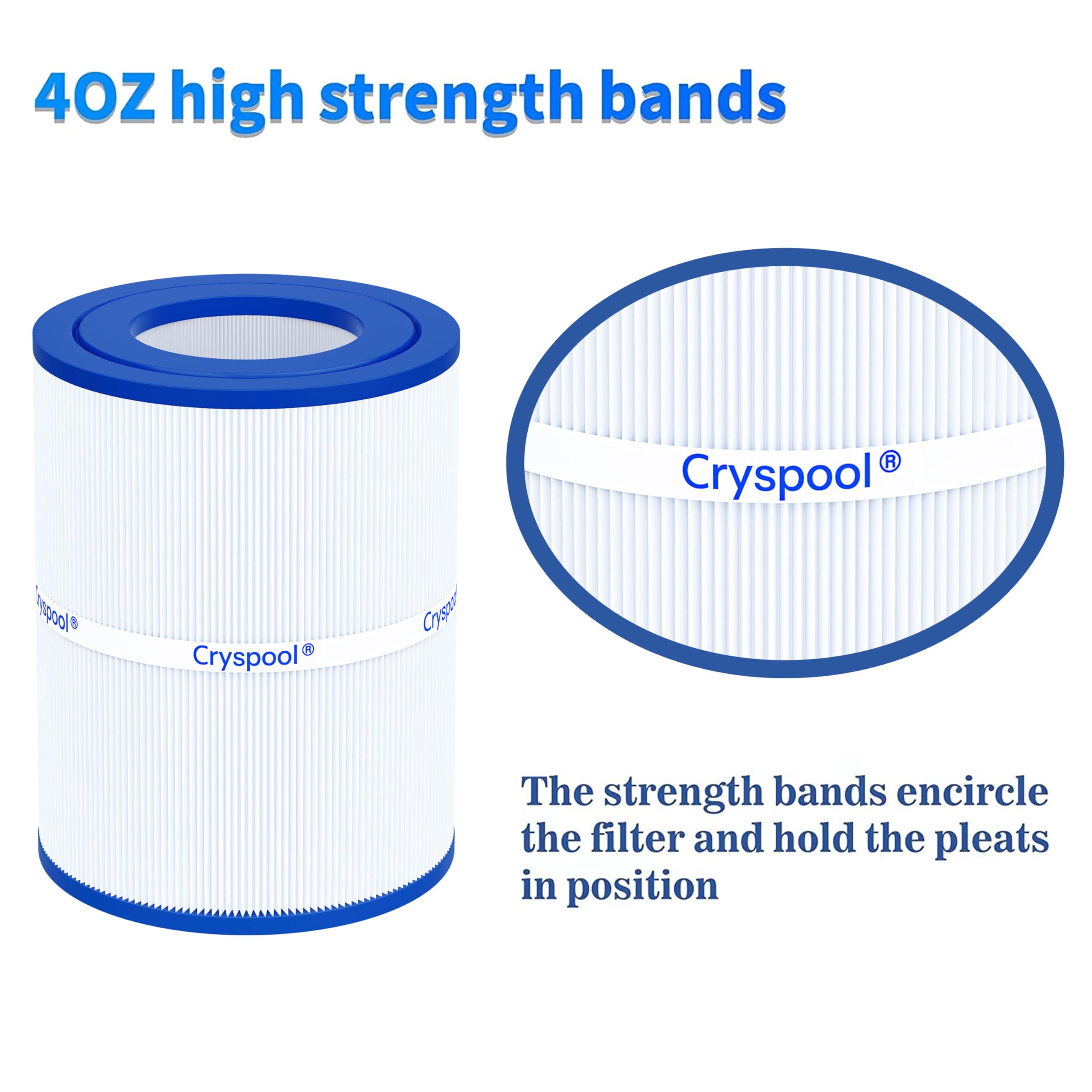 Cryspool® PDM28 filtr kompatybilny z filtrem spa Aqua Crest PDM28 461273, Dream Maker, wkład filtrujący spa 28 m2, 2 szt