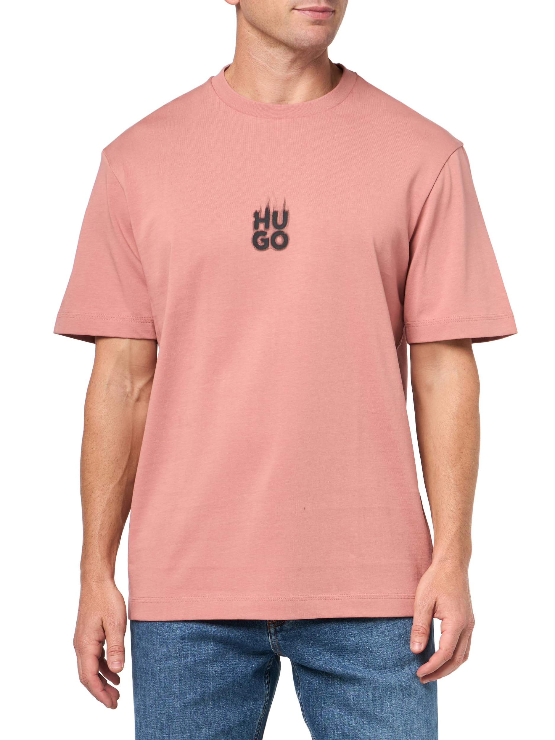 Hugo Mens Small Smokey Logo Cotton T-Shirt