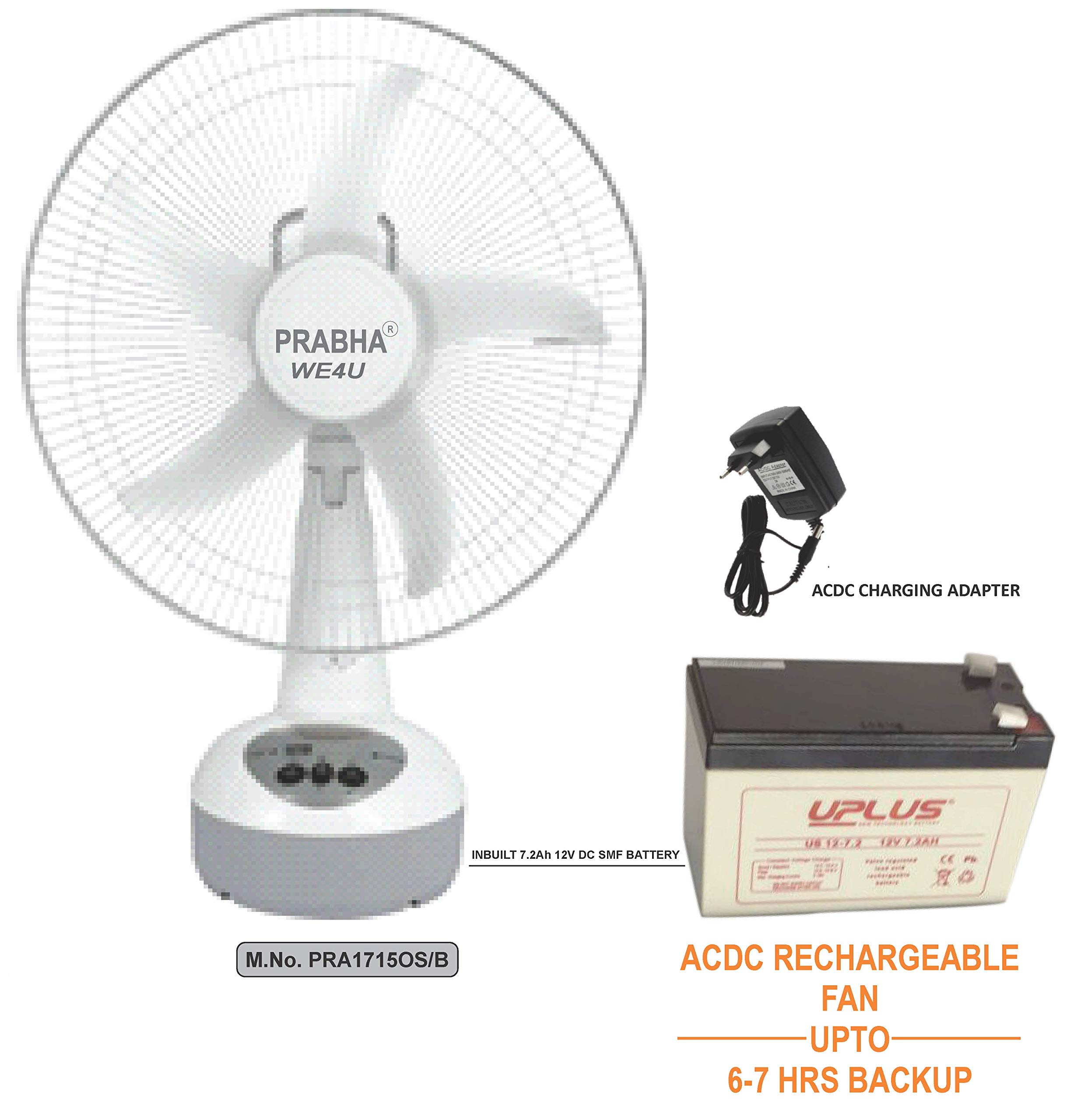 prabha rechargeable fan