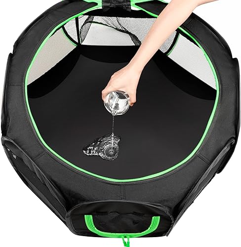 Miniatura 9 de Corralito portátil para perros y mascotas, plegable, extra resistente, no se puede ensamblar, jaula de tienda de campaña para interiores y