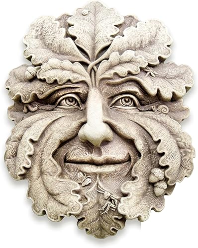 Carruth Estudio - Figura de pared de hombre verde, escultura original hecha a mano en piedra, hecha a mano