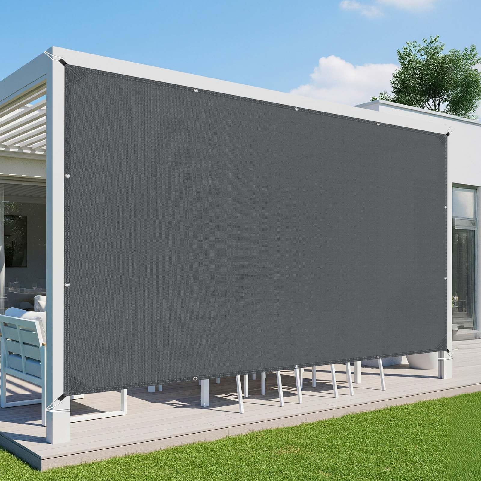 COOL AREA Toldo Vela Impermeable con Bordes Rectos Vela de Sombra Rectangular 2x3m Toldos Fibra de Poliéster PES con Protección UV para Patios,Terrazas,Jardines,Antracite
