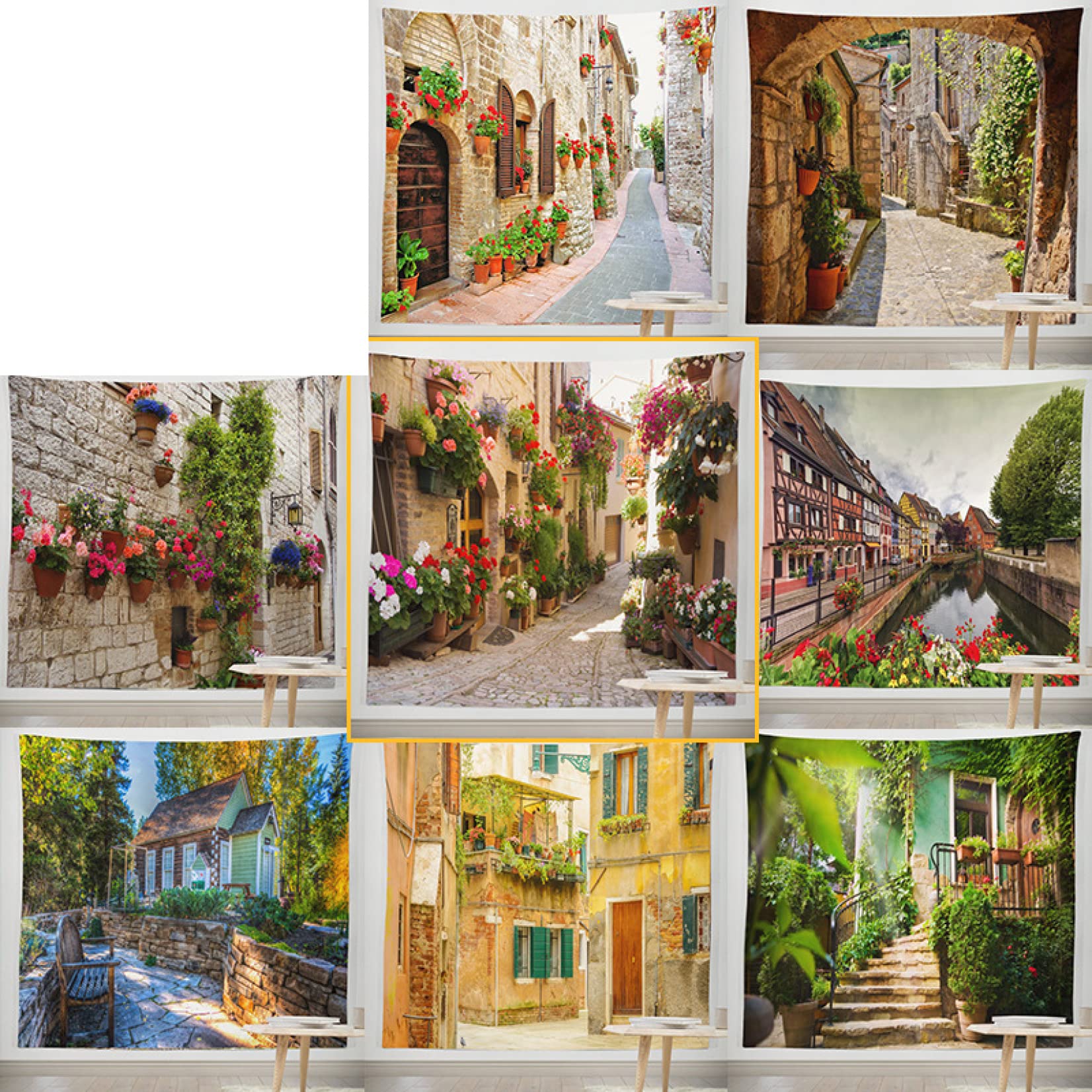 Amazon.co.jp: 壁掛け タペストリー 180*180CM 壁飾り 北欧 風景 大判