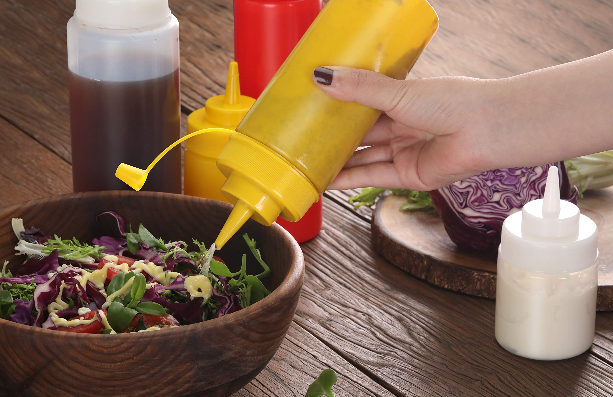 New Star Foodservice Plastic Squeeze Bottles, Clear, 16oz, 6 pk — Amazon image 9