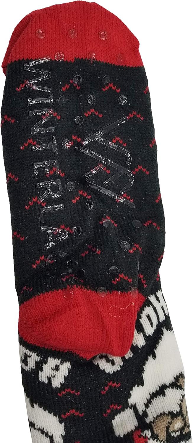 Winterlace Fuzzy Fluffy Slipper Socks, 3 Pairs Womens Sherpa Non Slip Plush Comfy Cozy Cabin Sock - Image 2