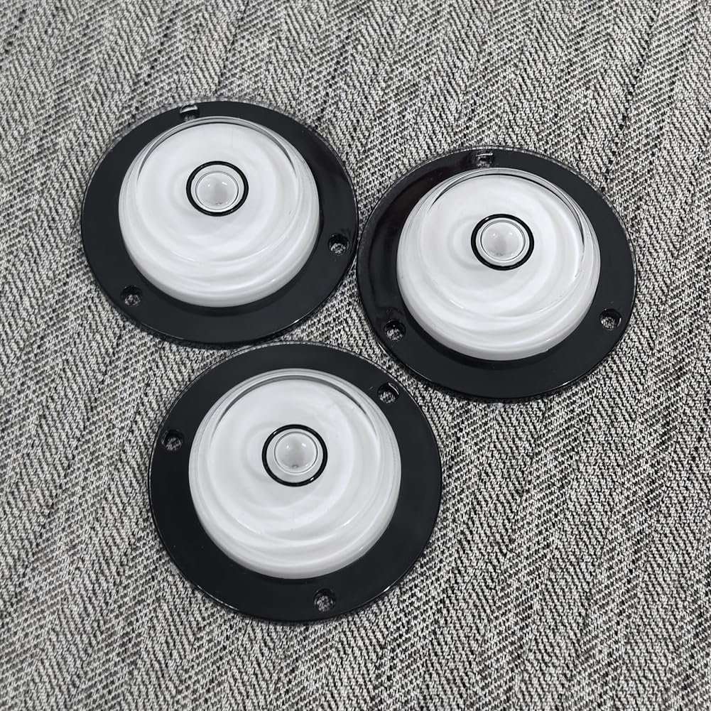 2Pcs Circular Small Bubble Level with Screws Mounting Multi-directional Round Bubble Spirit Levels Measuring Layout Tools