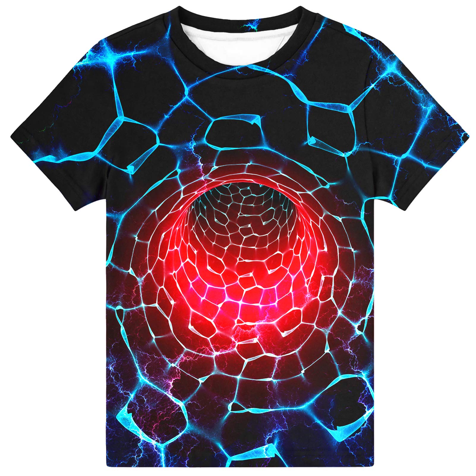 Hgvoetty Boys Girls Graphic T-Shirts Kid 3D Casual Tops Tees for 6-16 Years