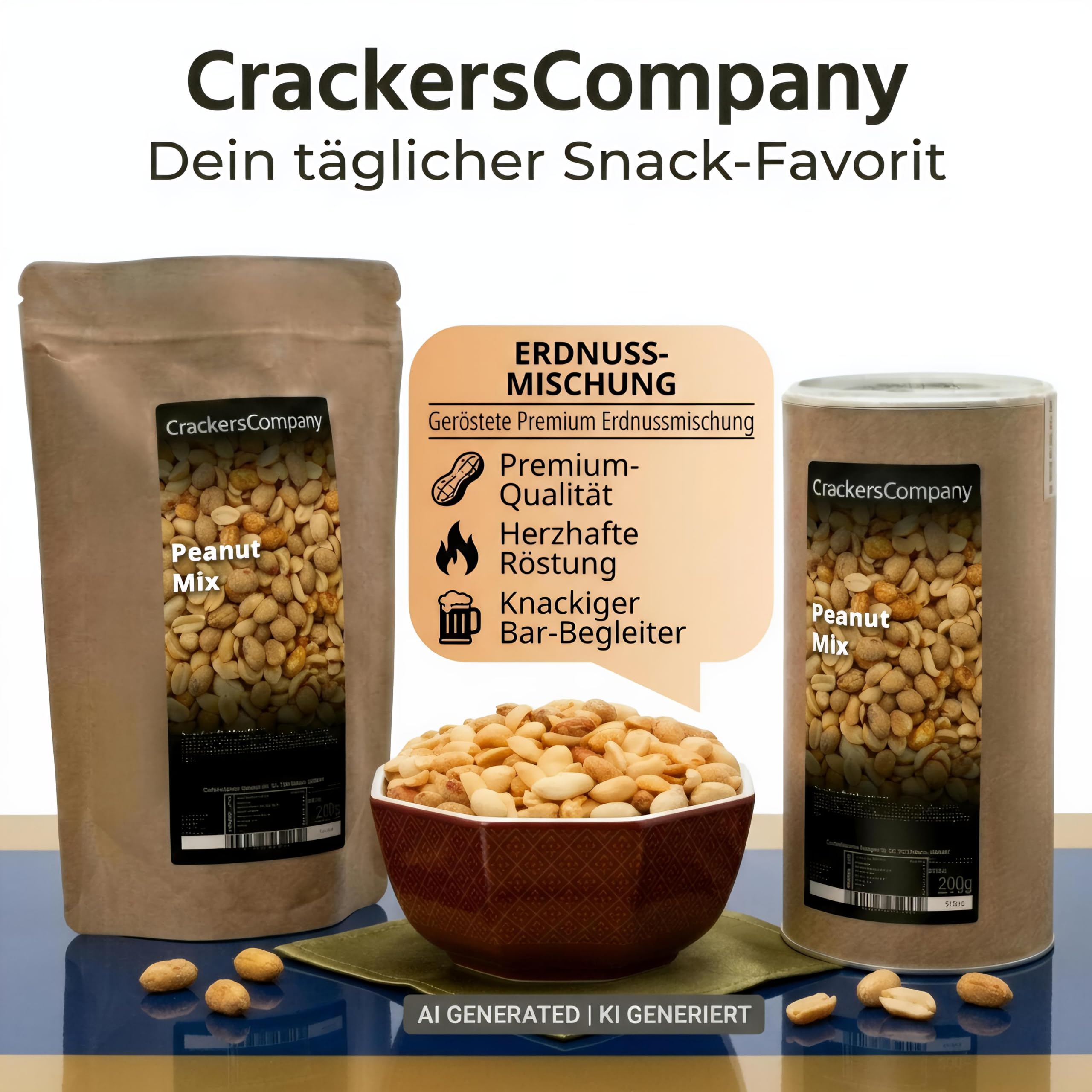 1 x 3kg Nusskernmischung pikant gewürzt geröstet mit Pfeffer und Kräuter vegetraisch Knabberei 22% Protein