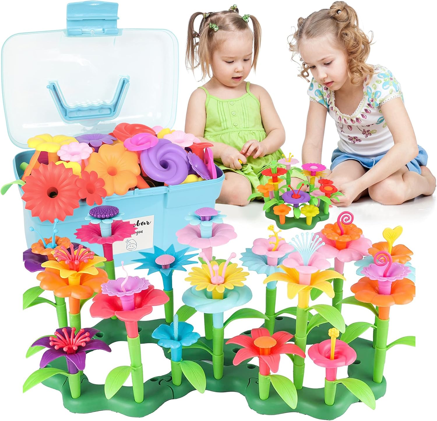 KAROOBAR Kids Flower Garden Building Set Girl Toys Age 3