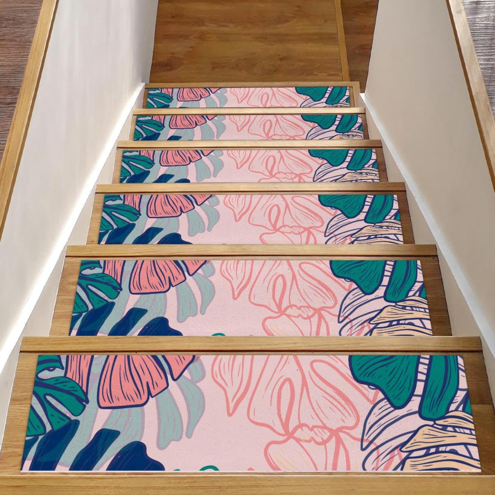 Marche escalier antidérapante Monstera lot de 15 pour la sécurité des enfants