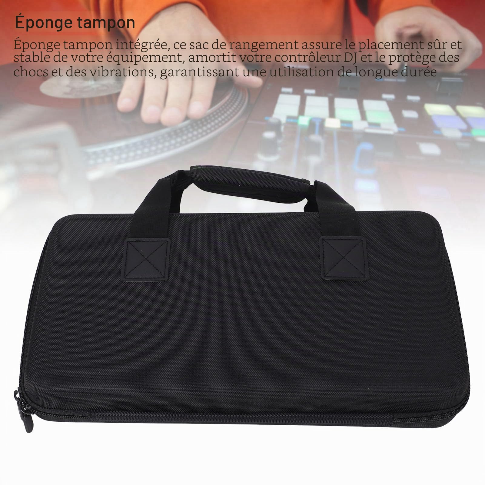 Housse de Contrôleur DJ pour DDJ FLX4 400 SB2 SB3 RB, 2 Channel DJ Controller Étui Rigide, Sac de Rangement Protective, Valise de Voyage DJ Controller Sac de Rangement pour Contrôleur DJ (Noir)