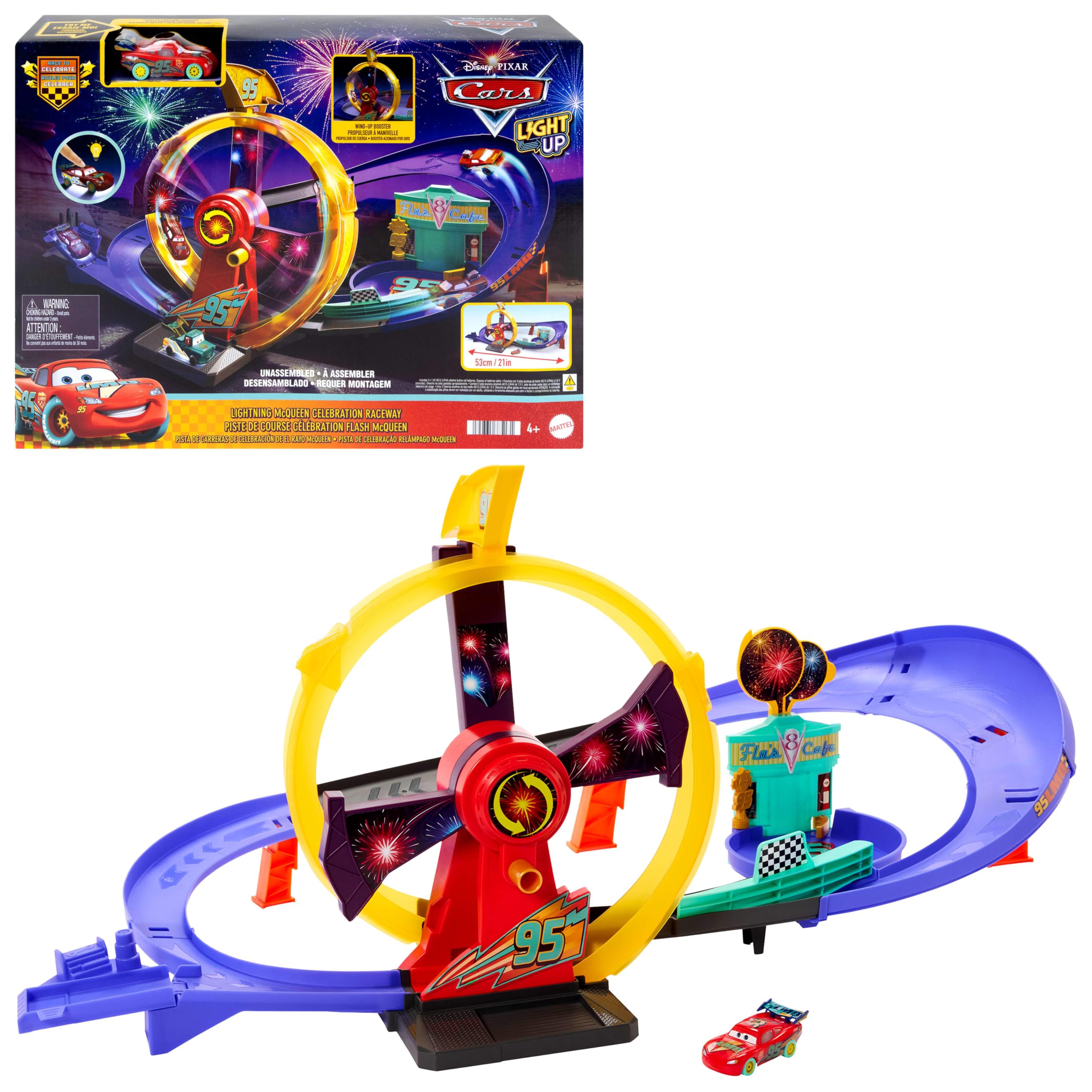 Disney Cars Race To Celebrate Lightning Mcqueen Celebration Raceway Playset