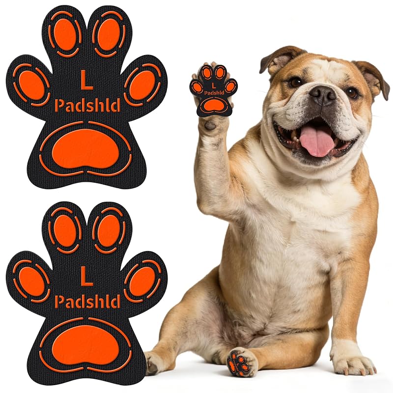 Protetor de Patas Antiderrapante para Cães Padshld em Algodão e Silicone, Tamanho L, Pacote com 28 Unidades