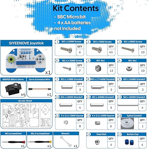 Miniatura 2 de Microbit - Kit de brazo robótico inteligente, kit de construcción de brazo mecánico programable 4DF para principiantes, aficionados a aprender