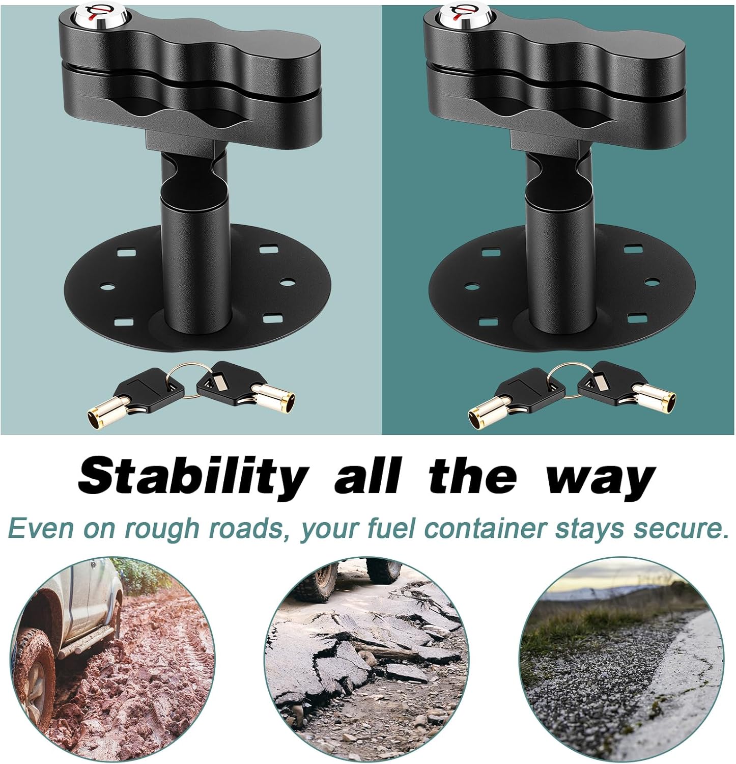 Shimeyao 2 Pcs Pack Mount Lock Compatible with Rotopax Rx-lox-pm, Gas Can with Keys, Fuel Gasoline Pack