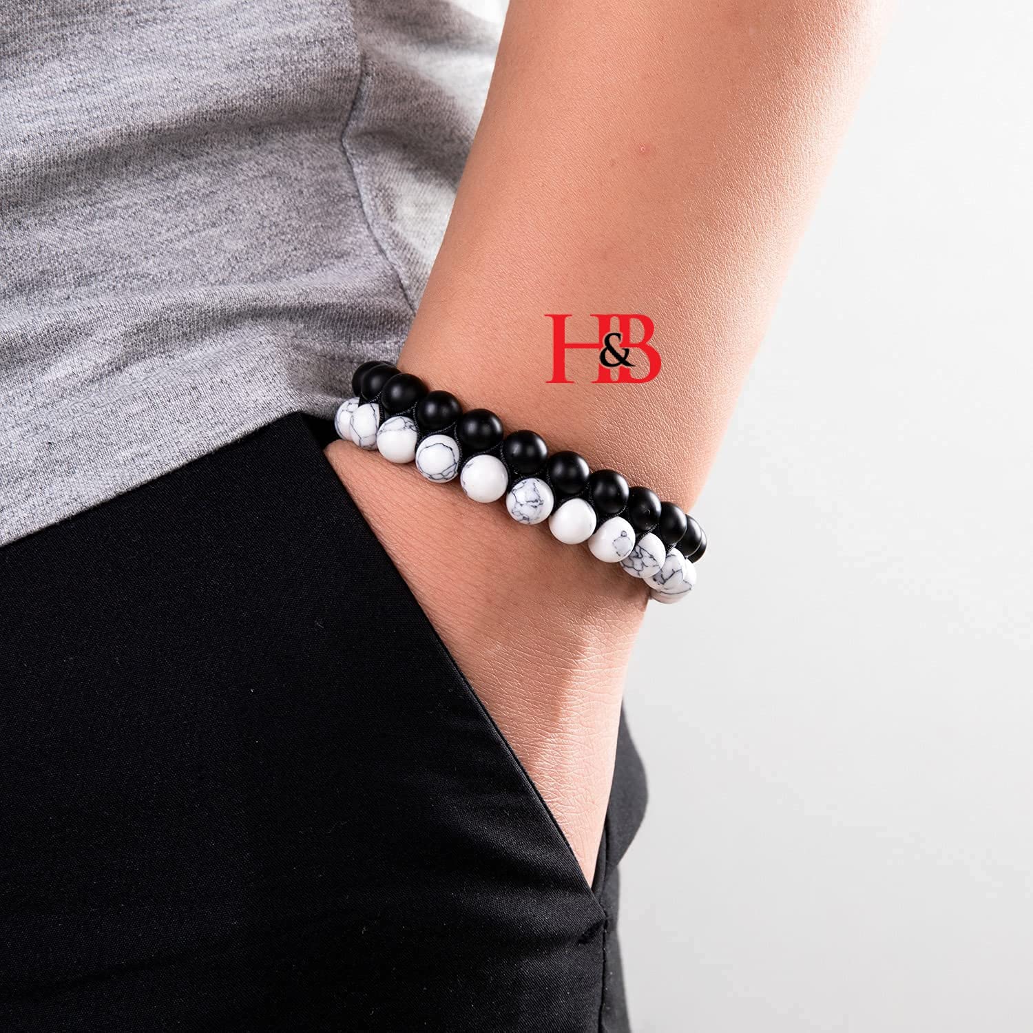 Stone Layered Braided Beads Bracelet